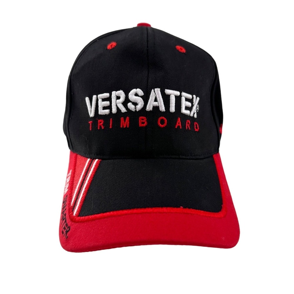 Versatex Trimboard Embroidered Black Red Adjustable Cotton Baseball Hat Ball Cap